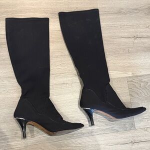 Vero Cuoio Elegant Black Knee-High Heeled Boots